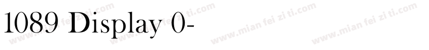 1089 Display 0字体转换